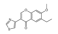 6-ethyl-7-methoxy-3-(1,3-thiazol-4-yl)chromen-4-one结构式