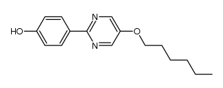 5-hexyloxy-2-[4-hydroxyphenyl]pyrimidine结构式
