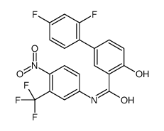5-(2,4-difluorophenyl)-2-hydroxy-N-[4-nitro-3-(trifluoromethyl)phenyl]benzamide Structure