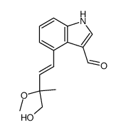 4-(3-hydroxymethyl-3-methoxy-1-buten-1-yl)-3-indolecarbaldehyde Structure