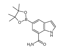 5-(4,4,5,5-tetramethyl-1,3,2-dioxaborolan-2-yl)-1H-indole-7-carboxamide Structure