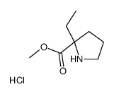 methyl 2-ethylpyrrolidine-2-carboxylate,hydrochloride Structure