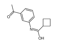 Cyclobutanecarboxylic acid (3-acetyl-phenyl)-amide结构式