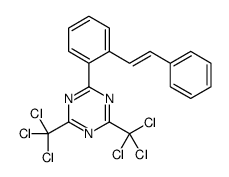 2-[2-(2-phenylethenyl)phenyl]-4,6-bis(trichloromethyl)-1,3,5-triazine Structure