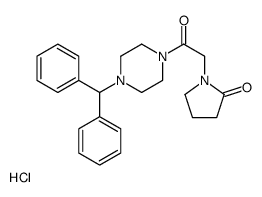 1-[2-(4-benzhydrylpiperazin-1-yl)-2-oxoethyl]pyrrolidin-2-one,hydrochloride Structure