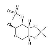 3,4-O-isopropylidene-2-O-methanesulfonyl-β-D-arabinopyranosyl chloride Structure