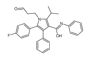 5-(4-氟-苯基)-2-异丙基-1-(3-氧代-丙基)-4-苯基-1H-吡咯-3-羧酸苯胺结构式