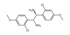 (1R,2S)/(1S,2R)-1,2-diamino-1,2-bis(2-chloro-4-methoxyphenyl)ethane结构式