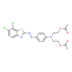2-[4-[Bis(2-acetoxyethyl)amino]phenylazo]-6,7-dichlorobenzothiazole结构式
