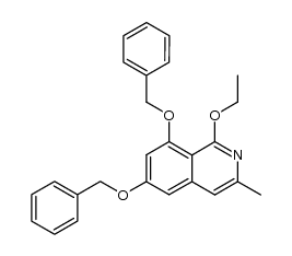 6,8-dibenzyloxy-1-ethoxy-3-methylisoquinoline结构式