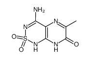 4-amino-6-methyl-7-oxo-7,8-dihydro-1H-pyrazino<2,3-c><1,2,6>thiadiazine 2,2-dioxide Structure