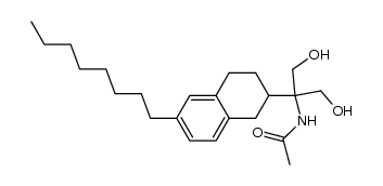 N-[2-hydroxy-1-hydroxymethyl-1-(6-octyl-1,2,3,4-tetrahydro-naphthalen-2-yl)ethyl]-acetamide结构式