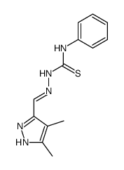 4,5-dimethylpyrazole-3-carboxaldehyde phenylthiosemicarbazone结构式
