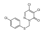 4,5-dichloro-2-[(4-chlorophenyl)sulfanylmethyl]pyridazin-3-one结构式