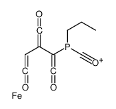 [1,5-dioxo-3-(oxomethylidene)penta-1,4-dien-2-yl]-(oxomethylidene)-propylphosphanium,iron结构式