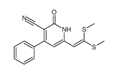 6-bis(methylthio)methylenemethyl-3-cyano-4-phenyl-2(1H)pyridone Structure