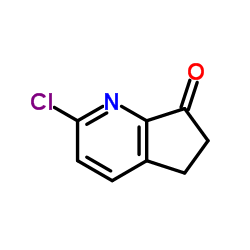 2-chloro-5,6-dihydrocyclopenta[b]pyridin-7-one structure