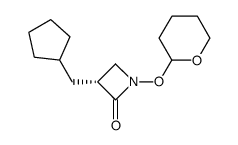 (3R)-3-(cyclopentylmethyl)-1-(tetrahydro-2H-pyran-2-yloxy)-2-azetidinone结构式