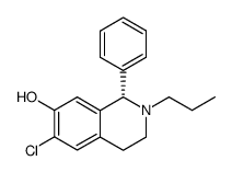 (S)-(+)-N-propyl-6-chloro-7-hydroxy-1-phenyl-1,2,3,4-tetrahydroisoquinoline Structure