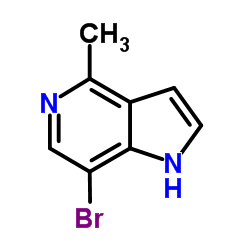 3-Bromo-5-azaindole-4-carboxylic acid Methyl ester结构式