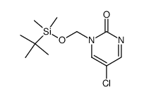 1-(tert-butyldimethylsilyloxy)methyl-5-chloro-2(1H)-pyrimidinone结构式