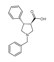 (3R,4S)-1-benzyl-4-phenylpyrrolidine-3-carboxylic acid Structure