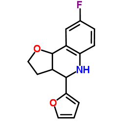 8-Fluoro-4-(2-furyl)-2,3,3a,4,5,9b-hexahydrofuro[3,2-c]quinoline Structure