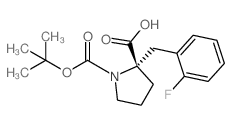 (S)-1-(TERT-BUTOXYCARBONYL)-2-(2-FLUOROBENZYL)PYRROLIDINE-2-CARBOXYLIC ACID结构式