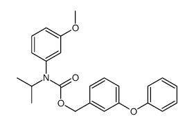 (3-phenoxyphenyl)methyl N-(3-methoxyphenyl)-N-propan-2-ylcarbamate结构式
