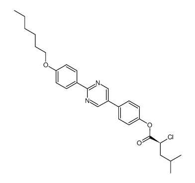 (S)-2-Chloro-4-methyl-pentanoic acid 4-[2-(4-hexyloxy-phenyl)-pyrimidin-5-yl]-phenyl ester Structure