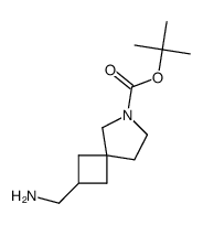 2-(aminomethyl)-6-Azaspiro[3.4]octane-6-carboxylic acid 1,1-dimethylethyl ester结构式