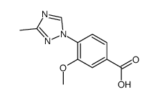 3-methoxy-4-(3-methyl-1,2,4-triazol-1-yl)benzoic acid结构式