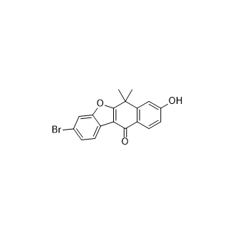 3-溴-8-羟基-6,6-二甲基萘并[2,3-b]苯并呋喃-11(6H)-酮结构式