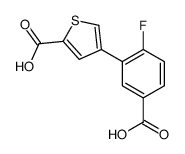 4-(5-carboxy-2-fluorophenyl)thiophene-2-carboxylic acid Structure