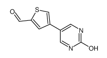 4-(2-oxo-1H-pyrimidin-5-yl)thiophene-2-carbaldehyde结构式