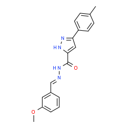(E)-N-(3-methoxybenzylidene)-3-(p-tolyl)-1H-pyrazole-5-carbohydrazide Structure