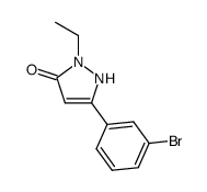 5-(3-bromophenyl)-2-ethyl-1,2-dihydro-3H-pyrazol-3-one结构式