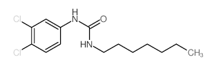 Urea,N-(3,4-dichlorophenyl)-N'-heptyl- structure
