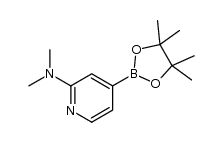 N,N-dimethyl-4-(4,4,5,5-tetramethyl-1,3,2-dioxaborolan-2-yl)pyridin-2-amine结构式