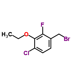 4-Chloro-3-ethoxy-2-fluorobenzyl bromide结构式