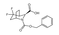 Rel-(1S,3S,4S)-2-((benzyloxy)carbonyl)-5,5-difluoro-2-azabicyclo[2.2.2]octane-3-carboxylic acid Structure