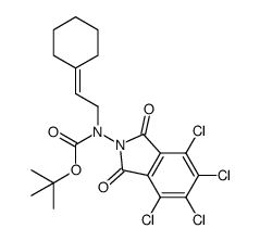 tert-butyl (2-cyclohexylideneethyl)(4,5,6,7-tetrachloro-1,3-dioxoisoindolin-2-yl)carbamate结构式