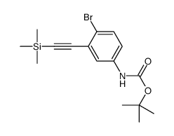 tert-butyl N-[4-bromo-3-(2-trimethylsilylethynyl)phenyl]carbamate Structure