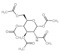 1,3,4,6-tetra-O-acetyl-2-(acetylamino)-2-deoxy-α-D-glucopyranose (en).α.-Glucopyranose, 2-(acetylamino)-2-deoxy-, 1,3,4,6-tetraacetate (en) Structure