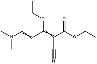 ethyl 2-cyano-5-(dimethylamino)-3-ethoxypenta-2,4-dienoat结构式