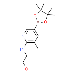 2-(3-Methyl-5-(4,4,5,5-tetramethyl-1,3,2-dioxaborolan-2-yl)pyridin-2-ylamino)ethanol structure