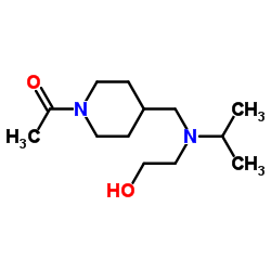 1-(4-{[(2-Hydroxyethyl)(isopropyl)amino]methyl}-1-piperidinyl)ethanone结构式