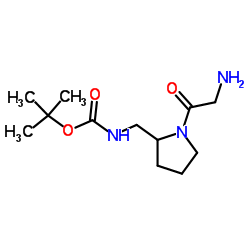 2-Methyl-2-propanyl [(1-glycyl-2-pyrrolidinyl)methyl]carbamate结构式