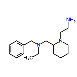 N-{[1-(2-Aminoethyl)-2-piperidinyl]methyl}-N-benzylethanamine Structure