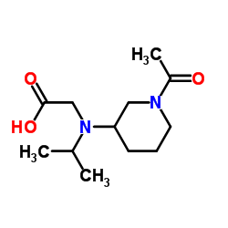 N-(1-Acetyl-3-piperidinyl)-N-isopropylglycine Structure